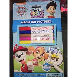 PAW Patrol Imagine Ink Color by Number Activity Book with 5 Mess Free Markers